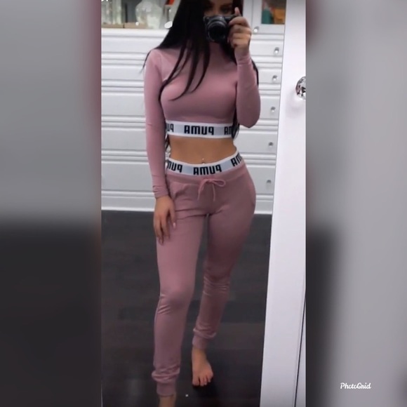 Extremely RARE Puma Woodrose Crop Top S - Picture 2 of 6